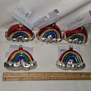 Rainbow Christmas Ornaments Set Of 5
